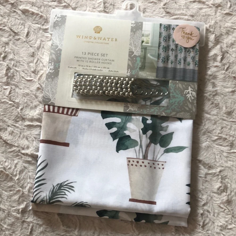 PLANT Design 13pc Shower Curtain Set